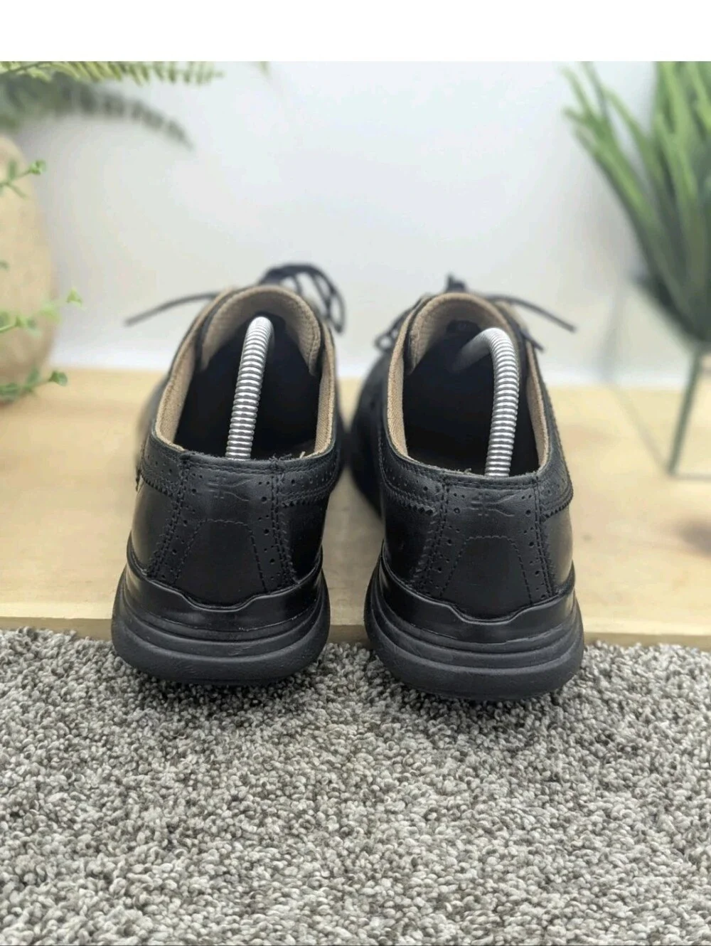 Kuru Warhol Black Leather Wingtip Mens Size 10 Casual Dress Comfort Shoes